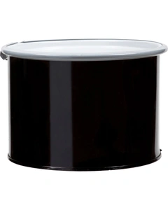 5 Gallon Steel Drum, Black, UN Rated, Unlined, Cover w/Bolt Ring and Gasket